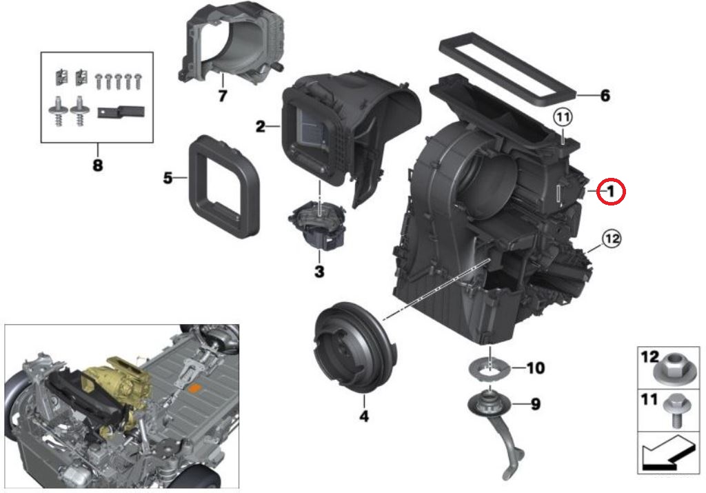 BMW / MINI ヒーターハウジング リペア用フラップ 左右セット 社外品