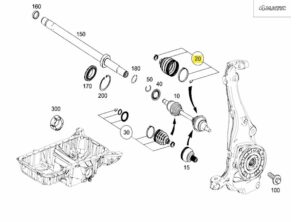 ベンツ W205 他 フロントドライブシャフトアウターブーツリペアキット