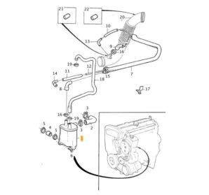 ボルボ V70 / S70（～2000年）クランクケースベンチレーション リペアキット P0171